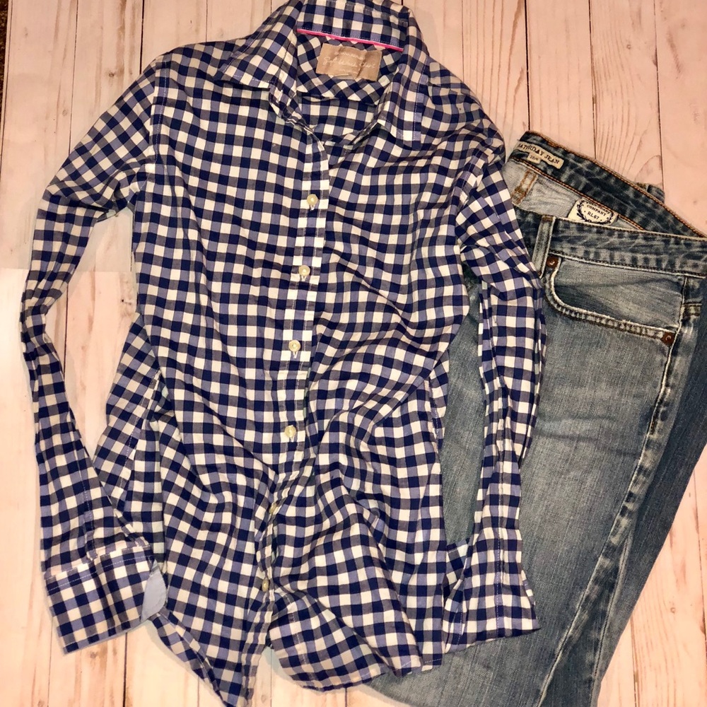 Banana Republic Gingham Plaid Soft Wash shirt